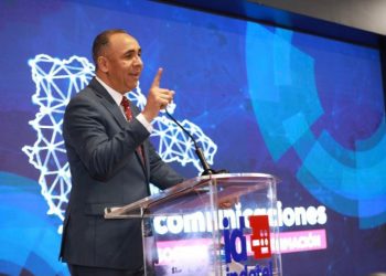 Presidente Indotel durante su discurso de rendición de cuentas destaca avances de la conectividad en la República Dominicana.