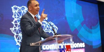 Presidente Indotel durante su discurso de rendición de cuentas destaca avances de la conectividad en la República Dominicana.