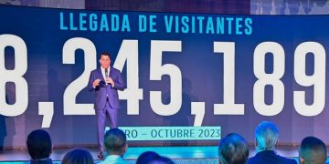 Llegan al país 8,245,189 turistas al mes de octubre.