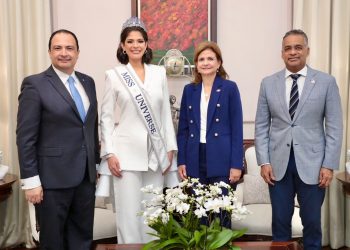 Vicepresidenta Raquel Peña recibe visita de Miss Universo 2023 y Miss República Dominicana 2024