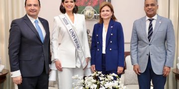Vicepresidenta Raquel Peña recibe visita de Miss Universo 2023 y Miss República Dominicana 2024