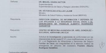 DIDA solicita sanción ante SISALRIL para clínica Abel González por alegada negación de asistencia médica en emergencia