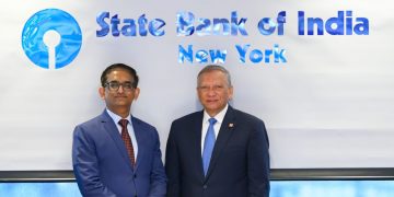 Leonardo Aguilera realiza visita al State Bank of India en Nueva York para fortalecer relaciones internacionales