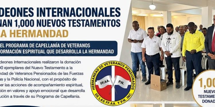 GEDEONES INTERNACIONALES DONAN MIL NUEVOS TESTAMENTOS A HERMANDAD PARA FORTALECER CAPELLANÍA Y ESPIRITUALIDAD