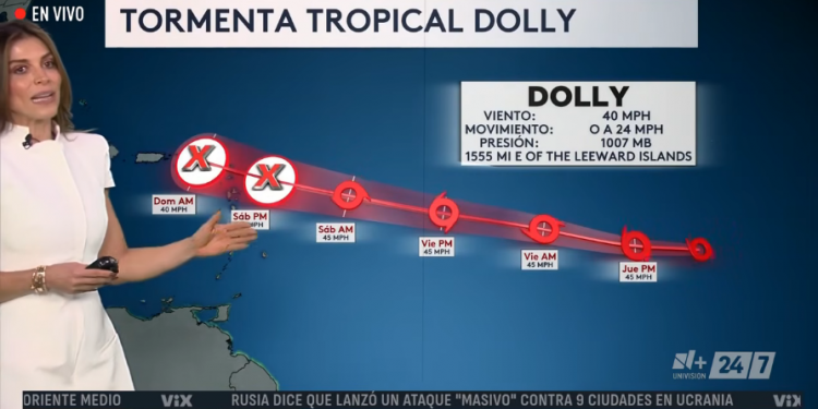 Remanentes de Dolly se acercan a República Dominicana con lluvias y tormentas